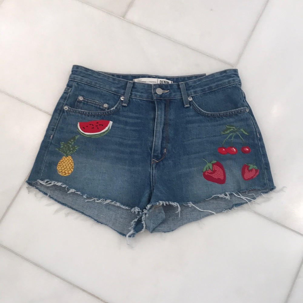 Denim shorts with a flair